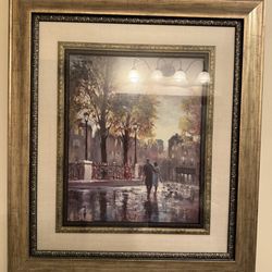 Framed Cityscape Painting – 28”x32” – $29
