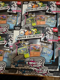 Pokemon  Cards Black Bolt & White Flare Poster Collection