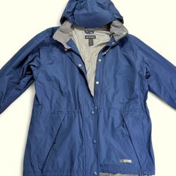 Vintage REI Gore-Tex Hooded Rain Jacket Parka Blue