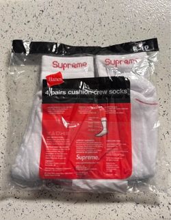 Supreme x Hanes Cushion Crew Socks 4-Pack