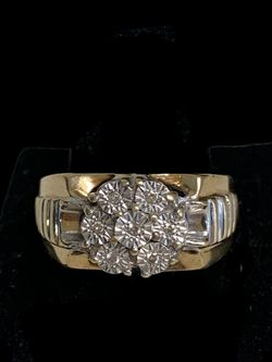 Mens diamond cluster ring #31882