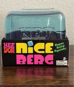Schylling NeeDoh Nice Berg Super Solid Squish Squeeze Toy, Blue