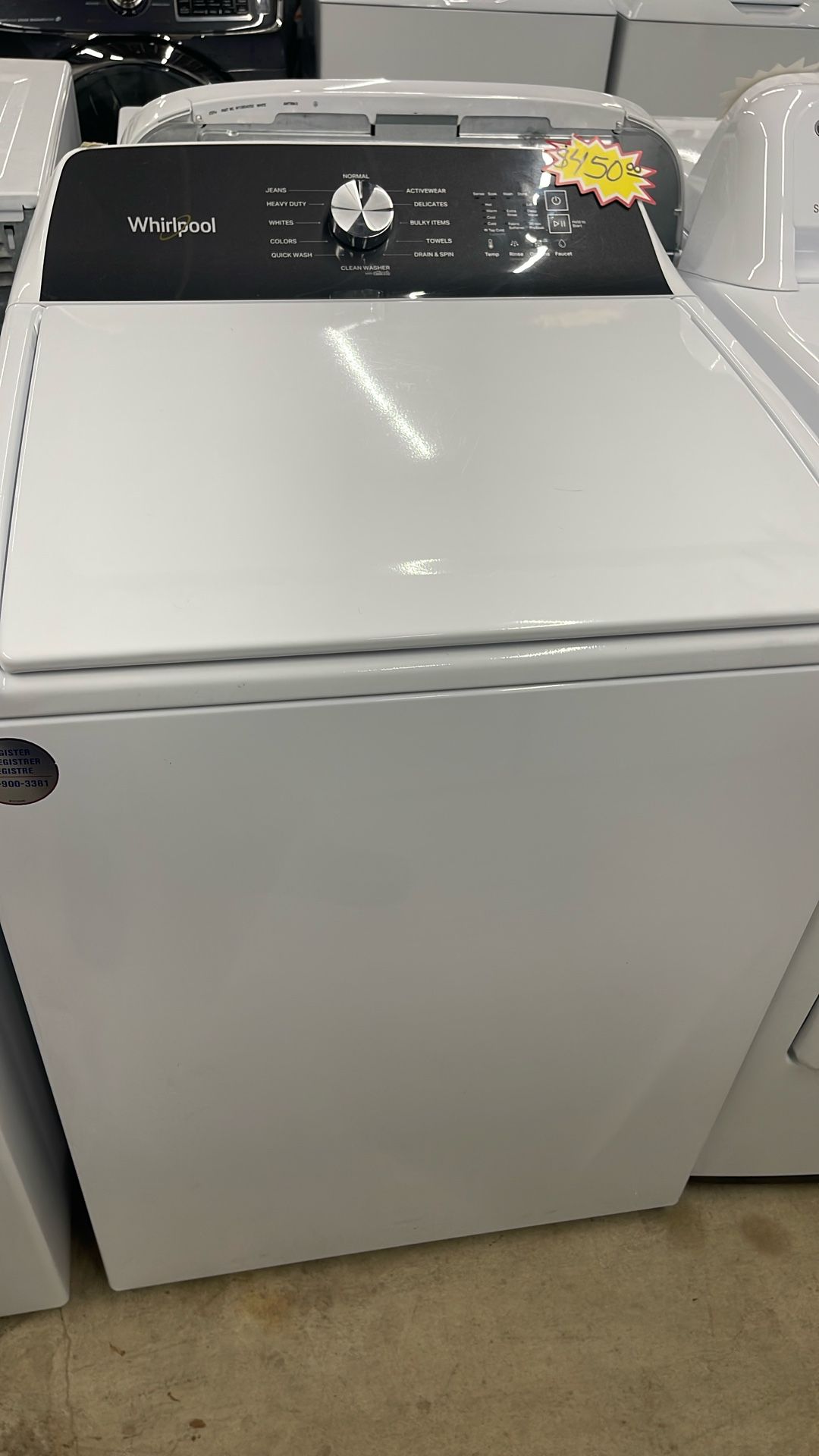 Whirlpool Washer Top Load 5.2 Cu Ft