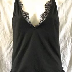 Black Lace V-neck Cami Bodysuit