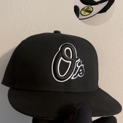 Baltimore Orioles New Era Fitted Hat Size 7 1/8