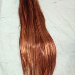 28" Golden Brown With Golden Blonde Highlights Very Silky