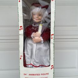 24” Animated Figure With 2 Motions And Candlelight Plays 18 Christmas Tune