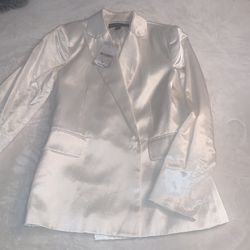 White Shimmer Blazer