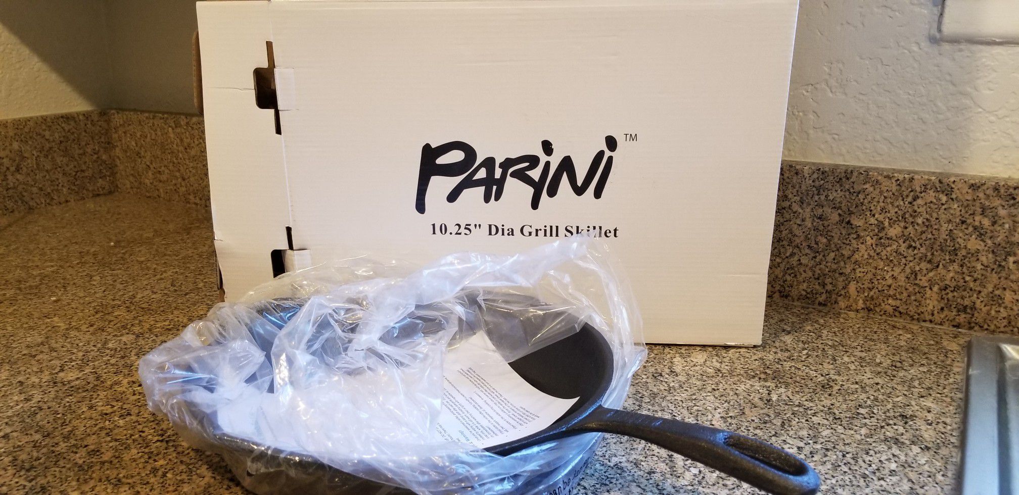 Two Parini Cast Iron, Grill and Pan