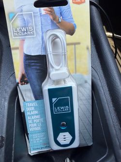 Lewis N. Clark Travel Door Alarm 91dB Hotel Safety Portable Alarm Flashlight