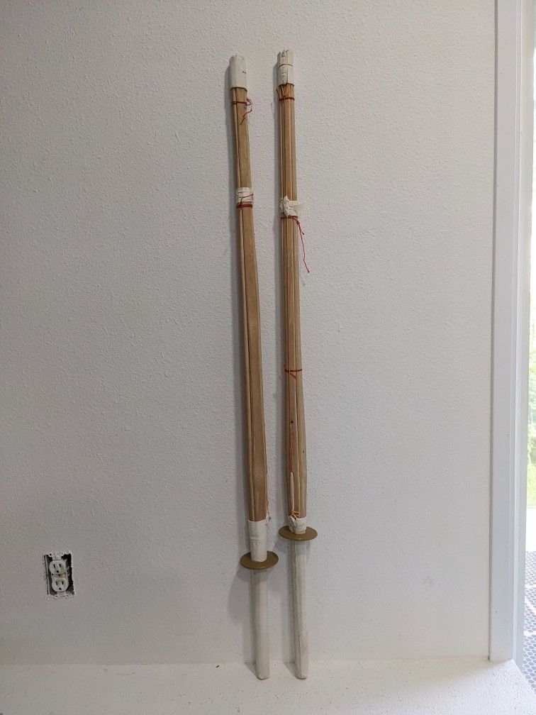 Kendo Shinai Bamboo Katana Practice Training Sword Japanese, Set of Two