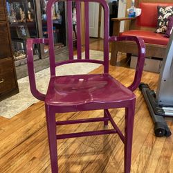 Emeco Naval side chair with arms, purple