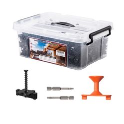 1250 piezas de sujetadores ocultos para tablero de cubierta compuesta, clips de cubierta compuestos y sujetadores ocultos de plástico con tornillos de