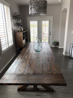 Rustic dining table seats 10 comfortably or custom built furniture farmhouse