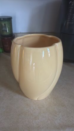 Yellow Enamel Vase