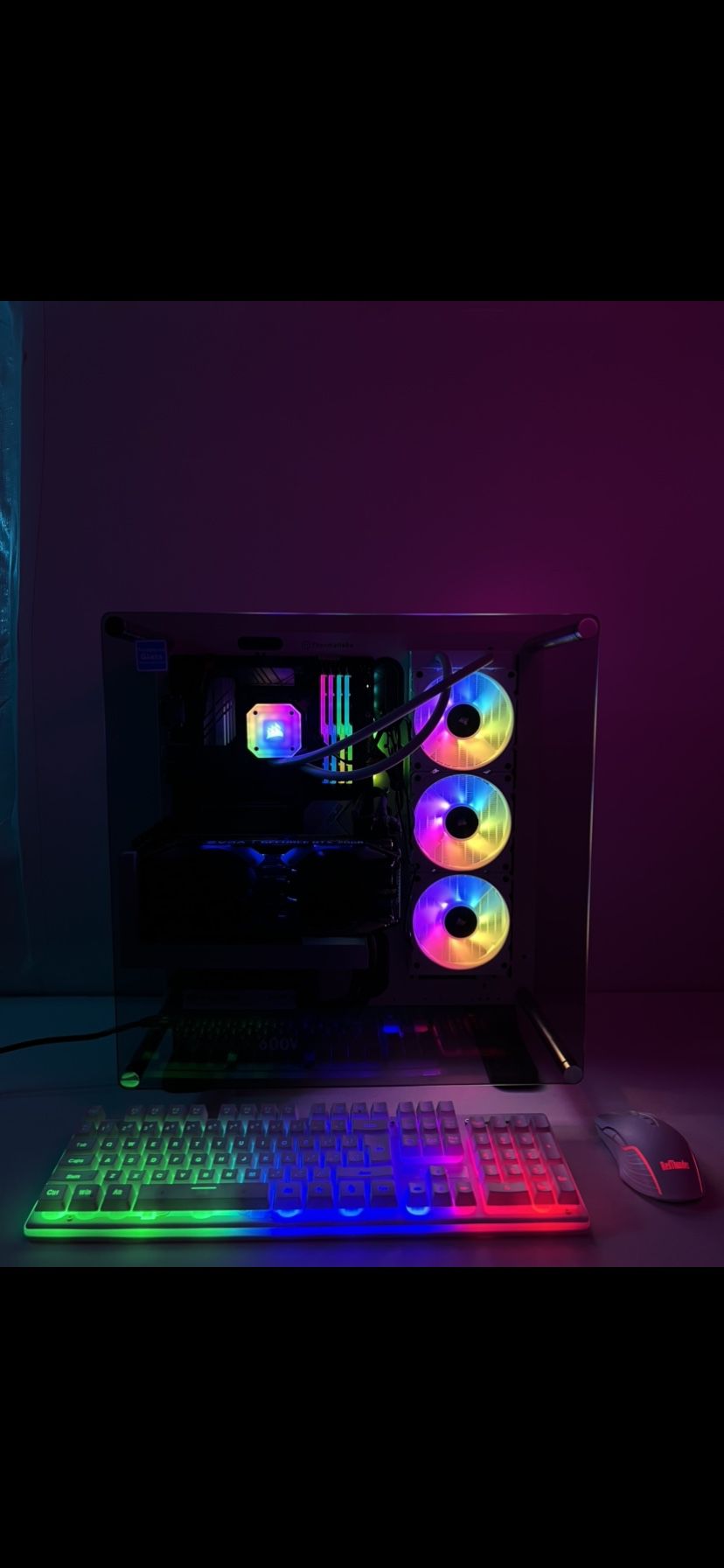 Desktop Computer RTX PC + RGB Wireless Mouse and Keyboard 