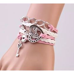 Pink Love Charm Bracelet 