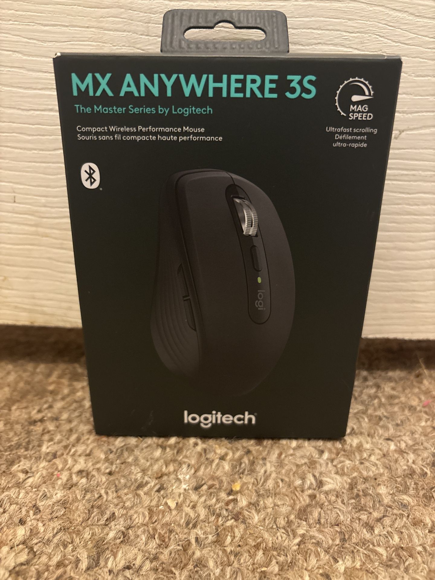 MX anywhere s3 wireless bluetooth optical fast scrolling mouse with programmable buttons - wireless - Black
