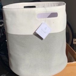 NEW With Tags Retired Pottery Barn Canvas Colorblock Tote/ Toy Dump $60