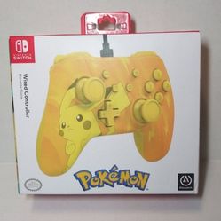 New Nintendo Switch Pokemon Pikachu Static Wired Controller