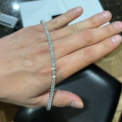 iced out diamond tennis bracelet 7.5 inch