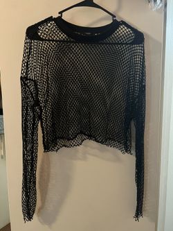 Rave Fish net Crop Top
