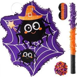 VINTS Spider Piñata,Halloween Magie Spider Piñata with Blindfold,Perfect for Boys Grils Birthday Party Game Activity Halloween Theme Parties Decoratio