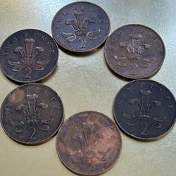 Six 6 Coins UK Coins Elizabeth II