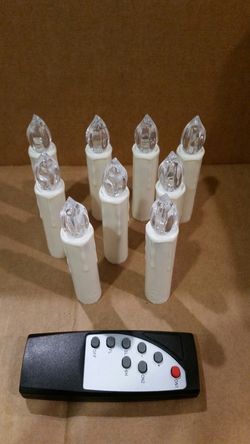 Led flameless candles with remote control(9 pcs)battery operated.