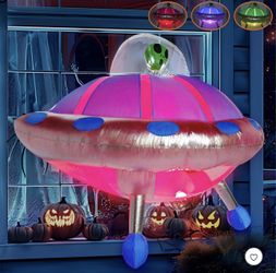 Inflatablew Alien UFO with Color Changing LEDs for Halloween  ( NEW )