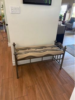Metal entryway bench - heavy duty