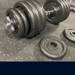 Adjustable Cast Iron Dumbbells (PAIR) $74.25+tax