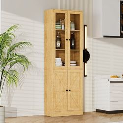 70.9'' H kitchen Pantry Storage Cabinet 5 tier 4 doors new assembled it already Retail $190