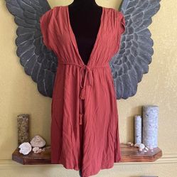 Joe Fresh Short Sleeve Tunic Length Cardigan With Tie
