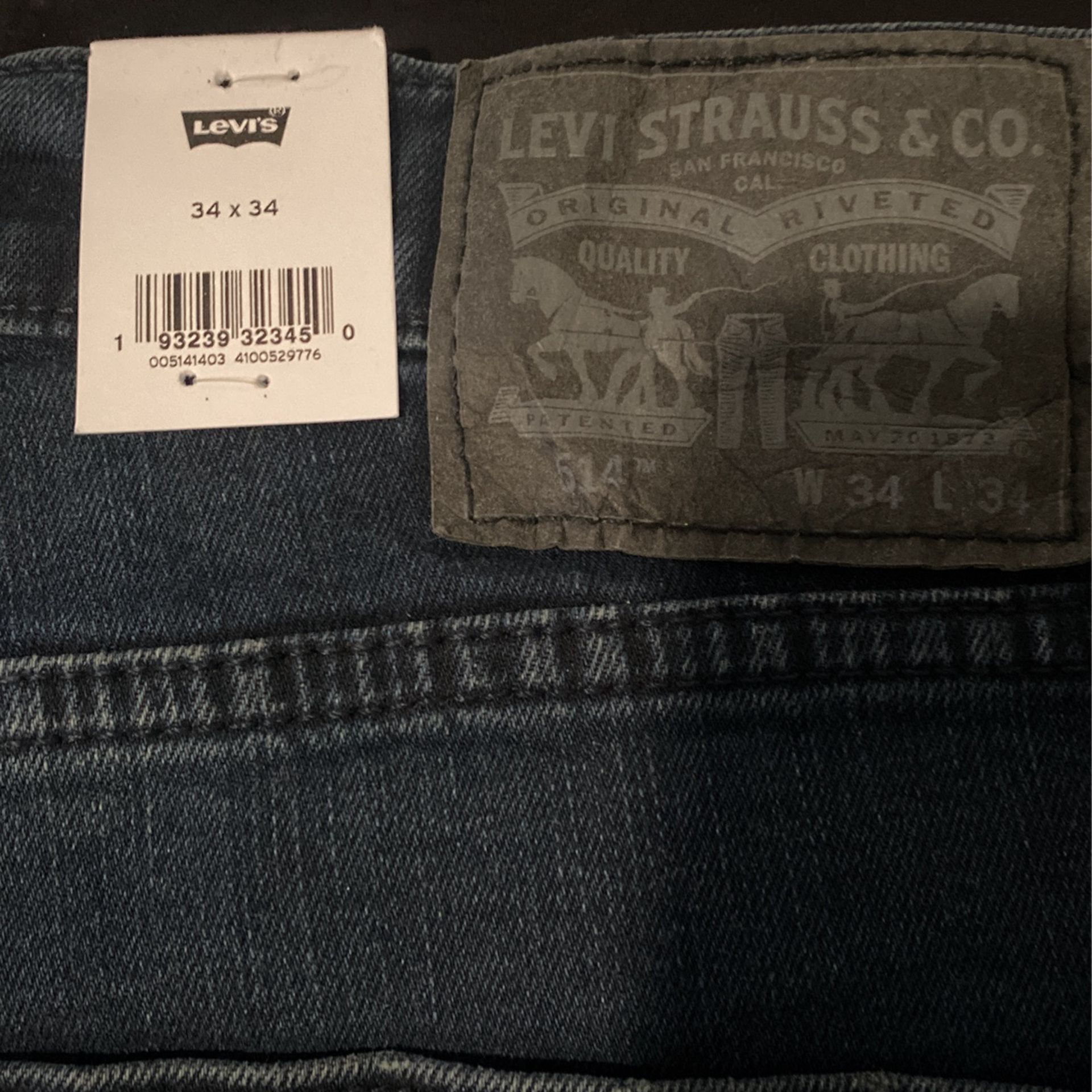 34x34 Mens Levi’s 514 Straight Jeans