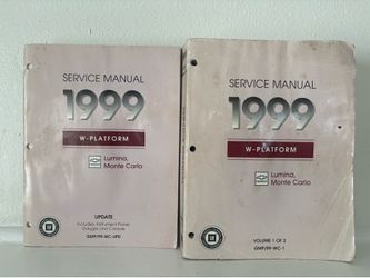1999 Monte Carlo & Lumina GM Service Manual #1 and Update