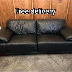 Leather Couch - Free Delivery 