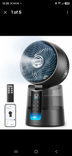 DREO TurboCool Misting Fan 516S, 150°+30° Omni-directional Oscillating Smart