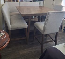 Counter Height Dining Table Set with Bench