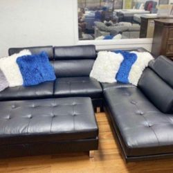 Ibiza Black Sectional Set $699