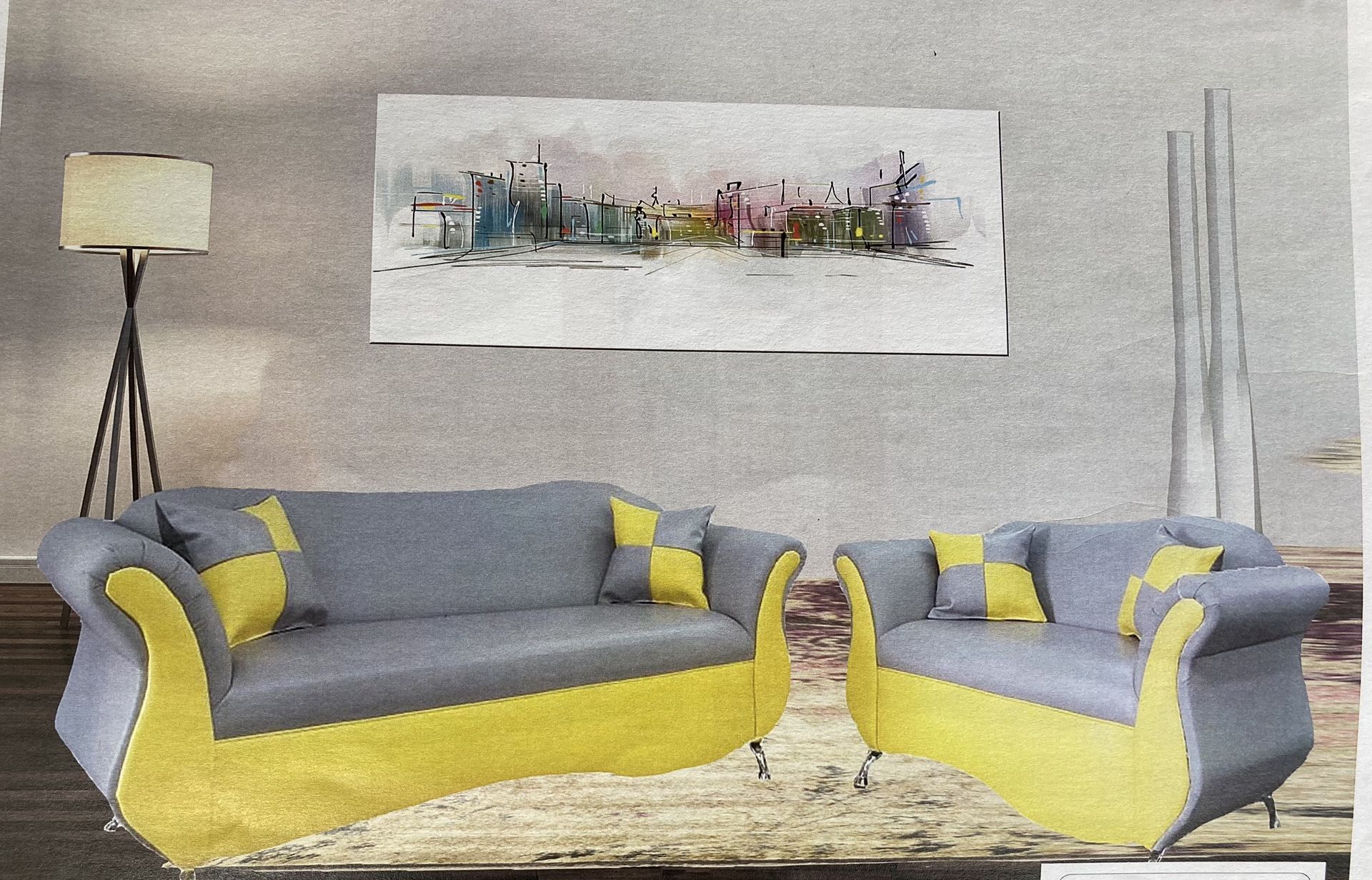 Sofa and love seat 2 PCS