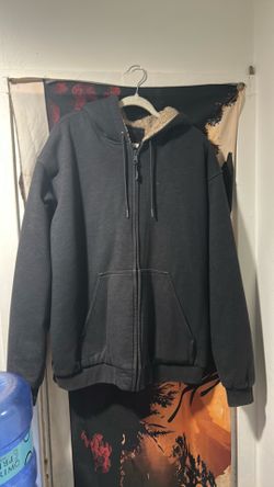Ridge cut zip up hoodie with Sherpa lined