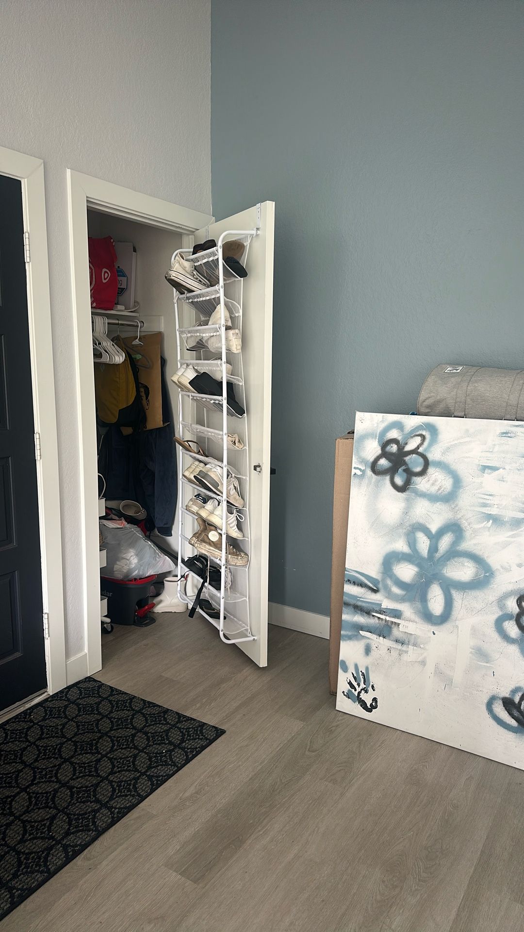 White Over The Door Shoe Rack