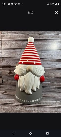 Ceramic Christmas Gnome Cookie Jar