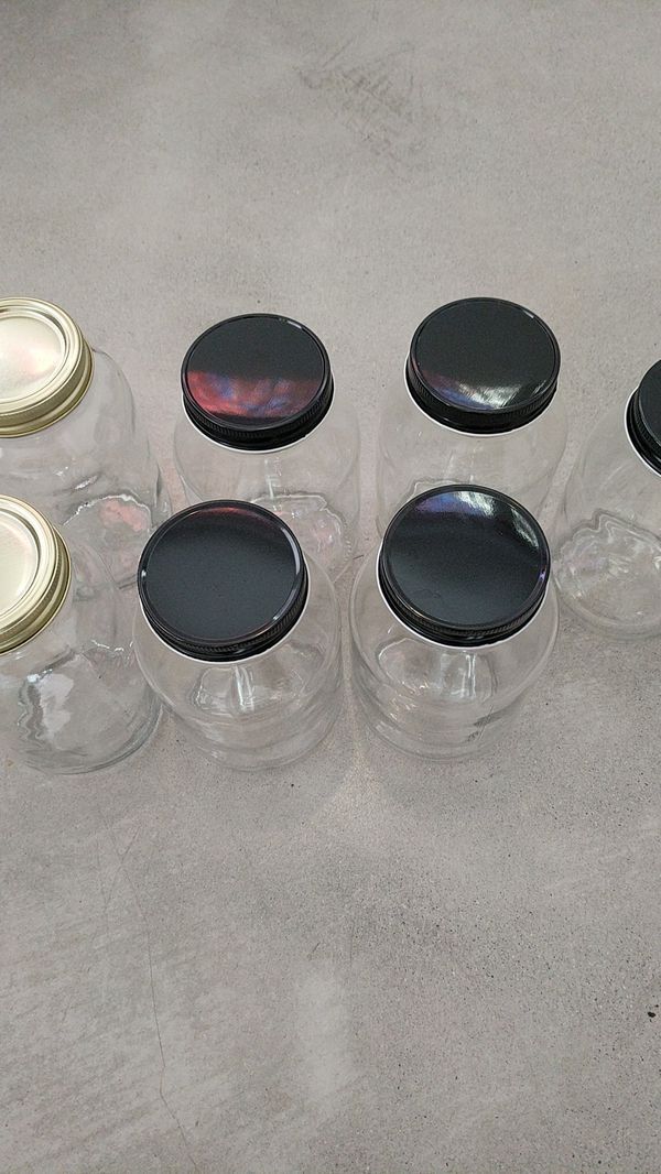 7 glass jars
