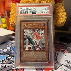 Yu-Gi-Oh! Injection Fairy Lily Legacy of Darkness 1st Ed Secret LOD-100 PSA 10