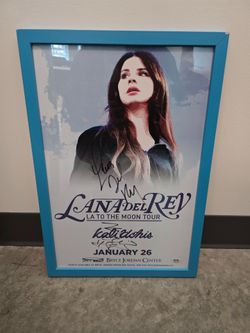 Lana Del Rey Kali Uchis LA to the Moon Tour Signed PSA Authentic Framed