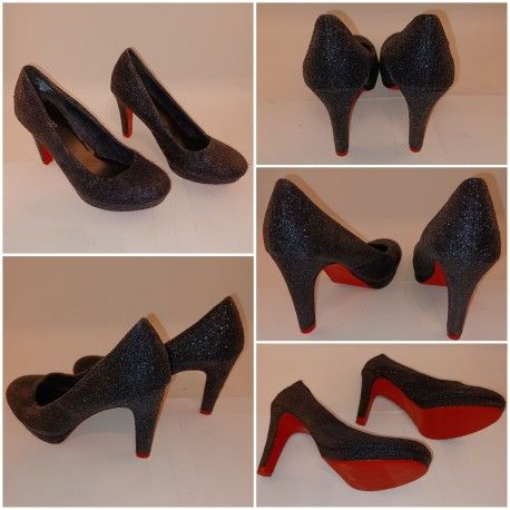 Sparkly Black 3in Heel Pumps