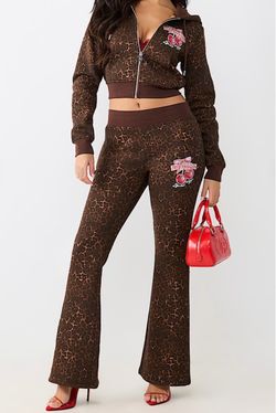 Small Tru Religion Sweatsuit + red TR handbag