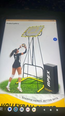 NEW Apex Sports Volleyball Setter Trainer. Adjustable height 6 feet to 11 feet solo setting and overhead pass rebounder with 90° block mode/46 inches